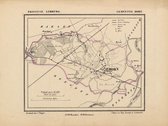 Historische kaart, plattegrond van gemeente Horn in Limburg uit 1867 door Kuyper van Kaartcadeau.com