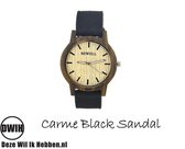 Houten horloge: Carme Black Sandal