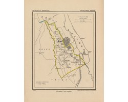 Historische kaart, plattegrond van gemeente Eelde in Drenthe uit 1867 door Kuyper van Kaartcadeau.com