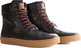 NoGRZ P.Huyssens Heren - Halfhoge gevoerde wintersneaker - Blauw Leer - Maat 46
