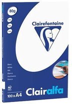 Clairefontaine Clairalfa - Kopieerpapier- A4 80 gram - Wit - 100 vellen