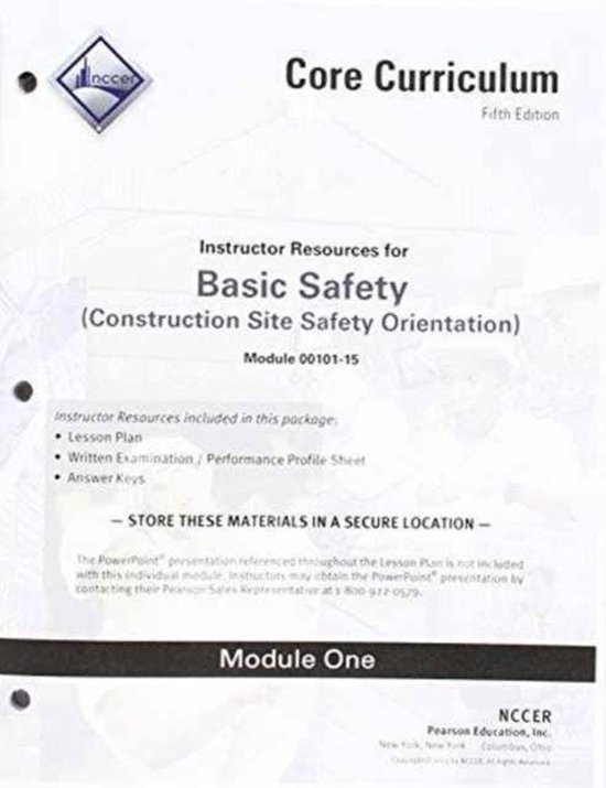 Basic Safety 0010115 Instructor Guide 9780134129396 Nccer Boeken