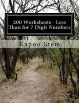 200 Worksheets - Less Than for 7 Digit Numbers