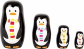 Speelgoed Matroesjka - Houten Pinguins - Set van 4