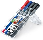 STAEDTLER Lumocolor permanent duo (F/M) - Box 4 st mix