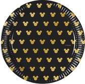 Mickey Mouse Bordjes Goud 20cm 8st