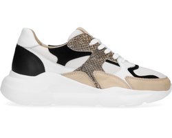 Sacha - Dames - Beige dad sneakers met 
