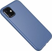 Silicone case geschikt voor Apple iPhone 11 eco-friendly - blauw + glazen screen protector