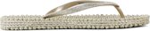 Ilse Jacobsen Vrouwen Rubber 80005056 /  Teenslipper - cheerful01  - Goud - Maat 36