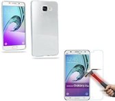 Samsung Galaxy J5 2016 glazen Screenprotector Tempered Glass + Gratis Ultra Dunne TPU silicone case hoesje