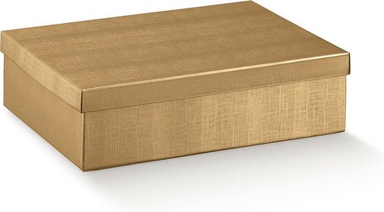 Luxe geschenkdoos met deksel karton GOUD, 13x9x4cm (10 stuks) | bol.com