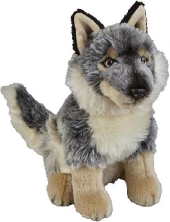Pluche grijze wolf knuffel 28 cm - Wolven wilde dieren knuffels - Speelgoed  voor kinderen | bol.com