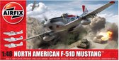North American F-51D Mustang - Airfix modelbouw pakket 1:48