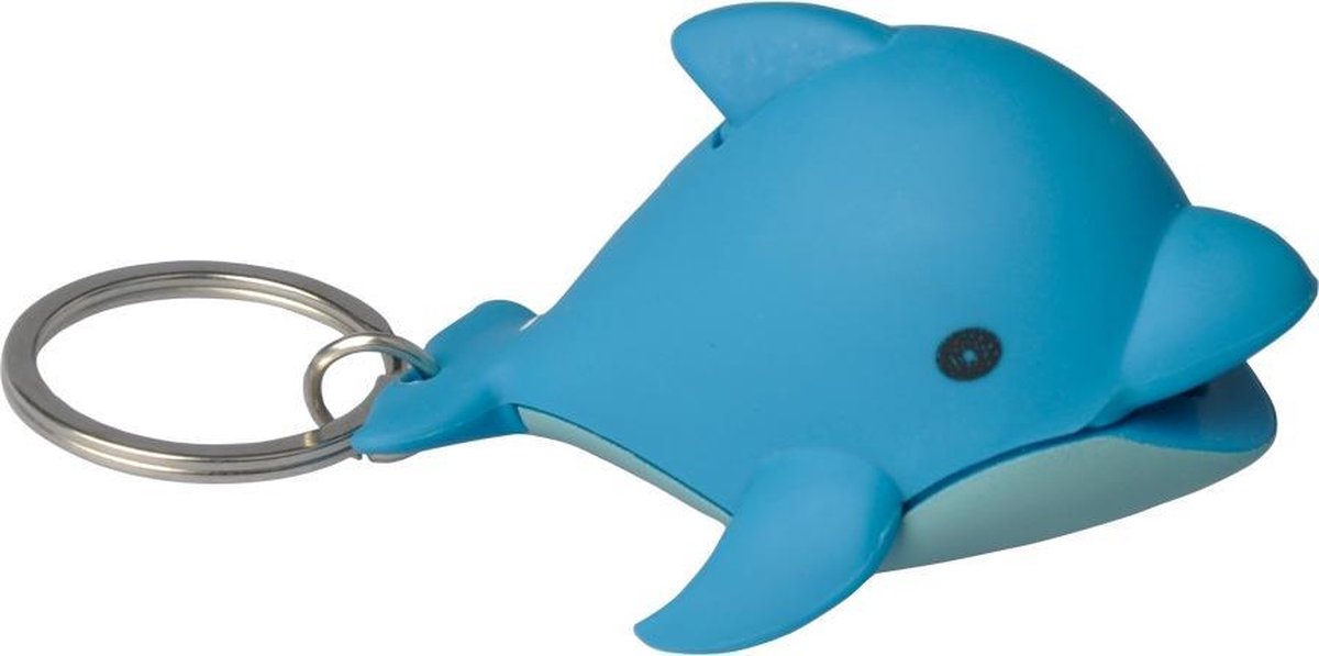 Munkees Sleutelhanger Dolfijn Met Lampje Blauw Junior 5,8 Cm
