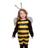 KINDEREN PEUTERS  2-delig  Schattig Bijen Kostuum, bestaande uit: Streepjespak met Vleugels en Tiara| BUMBLEBEE BIJ Kostuum | Kleur :Geel en Zwart | Carnavalskleding | Verkleedkleding | Bijen
