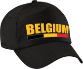 Belgium supporters pet zwart voor dames en heren - Belgie landen baseball cap - supporter accessoire
