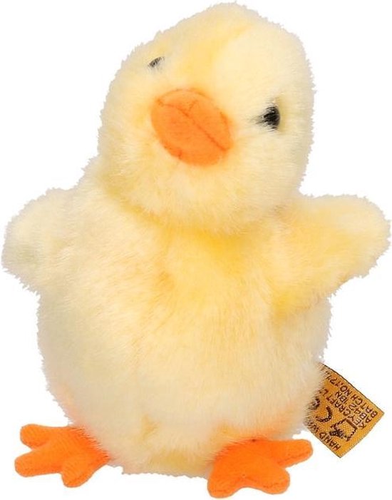 Pluche gele kuiken knuffel 12 cm speelgoed- boerderijdieren knuffels -... | bol.com