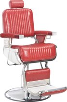 Kappersstoel 68x69x116 cm kunstleer rood (incl. Kammenset)