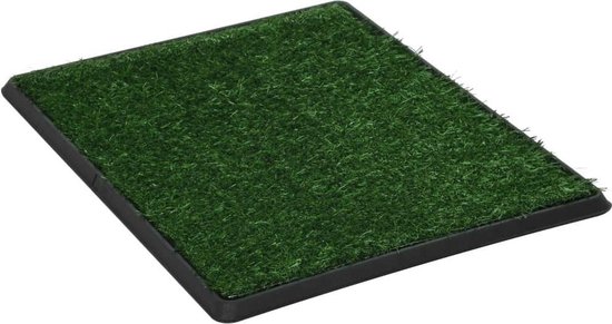 Huisdierentoilet met bak en kunstgras 63x50x7 cm groen kopen