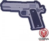 Colt 1911 Patriot 45 Auto black grip PVC patch embleem met klittenband