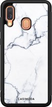 Samsung A40 hoesje - Marmer grijs | Samsung Galaxy A40 case | Hardcase backcover zwart