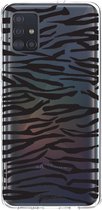 Casetastic Samsung Galaxy A51 (2020) Hoesje - Softcover Hoesje met Design - Zebra Print