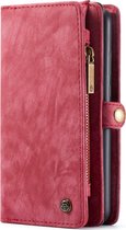 Caseme - Geschikt voor Samsung Galaxy S20 Ultra Hoesje - Uitneembare Portemonnee Vintage Rood