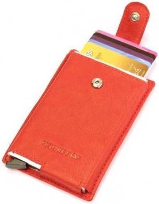 Figuretta Cardprotector AE 11004 RD - Creditcardhouder - PU leer - Rood