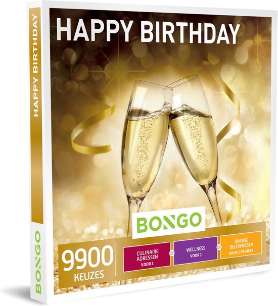 Bongo Bon België - Happy Birthday Cadeaubon - Cadeaukaart : 9900 activiteiten...