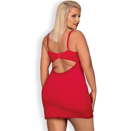 Boom Vaardigheid Haan Obsessive - erotische jurk - rood jurkje - chemise - rood - XXL - jolierose  / sex /... | bol.com