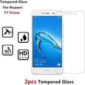 2 Stuks - Huawei Y7 Prime (2018) Screenprotector Tempered Glass (0.3mm)