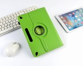 P.C.K. Hoesje/Boekhoesje/Bookcover/Case draaibaar groen geschikt voor 10 inch Tablets universeel MET PEN EN GLASFOLIE
