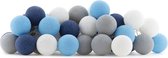 Cotton Ball Lights Lichtslinger Sailor Blue – 50 Cotton Balls – Blauw / Grijs