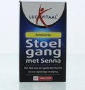 Voorkant van de verpakking van Stoelgang met Senna tabletten met het logo van Lucovitaal, de tekst 'Darmfunctie' en 'Stoelgang met Senna'.