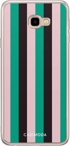 Samsung J4 Plus hoesje siliconen - Stripe vibe | Samsung Galaxy J4 Plus case | multi | TPU backcover transparant