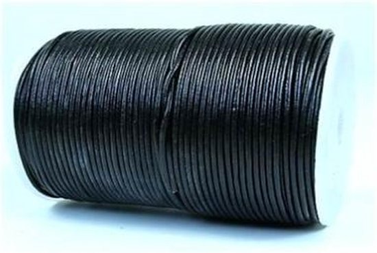 Rundleer koord zwart 100 meter - Leer - 0.15 - Zwart - L van Craftline — afbeelding 2