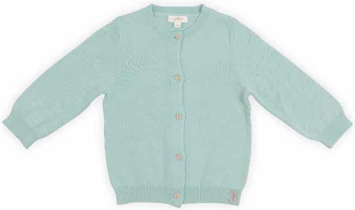 Jollein vestje Pretty knit stone green Maat 50/56