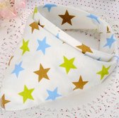 Kwijlslab bandana wit met sterren