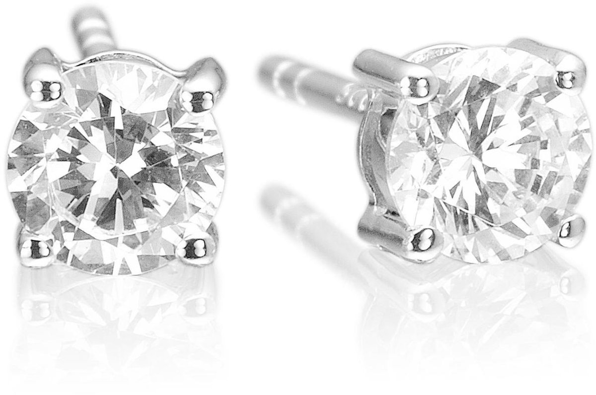 Sif Jakobs oorknopjes Princess Round Silver Collectie SJ-E5mmRd-CZ