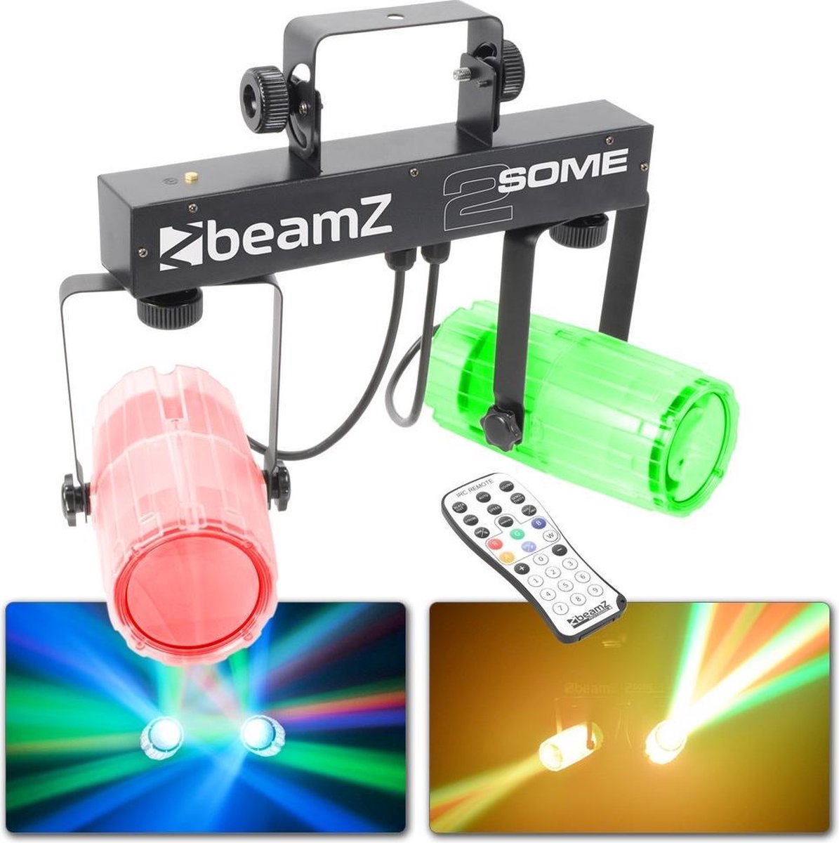BeamZ 2-Some Lichtset 2x 57 RGBW LED's - Transparant | bol.com