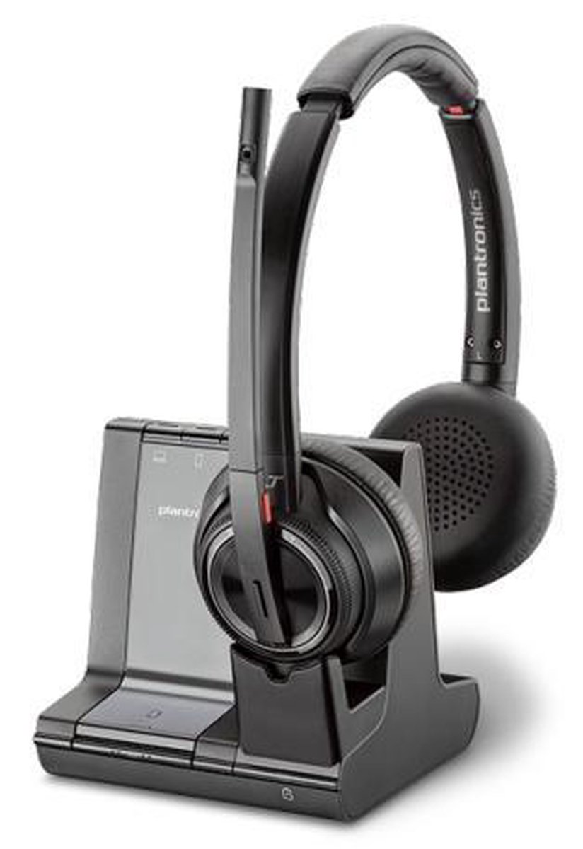 Plantronics Savi W8220/A, UC Duo Headset Zwart