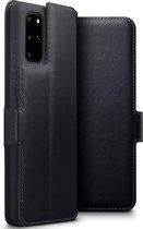 Samsung Galaxy S20 Ultra Bookcase hoesje - CaseBoutique - Solide Zwart - Cuir