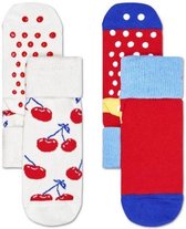 Happy Socks Kids 2-Pack Antislip, Cherry, 6-12 mnd, Maat 17/21