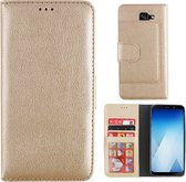 Wallet Case PU voor Samsung A8 2018/Duos/A5 2018 Goud