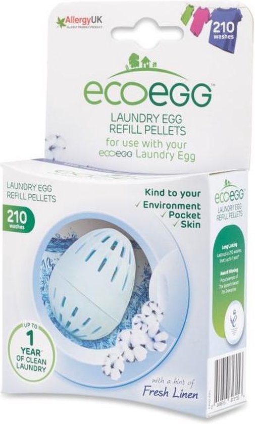 Ecoegg Refill Wasbol Linnen geur 210 Wasbeurten