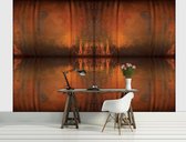 Abstract Art Orange Brown Photo Wallcovering