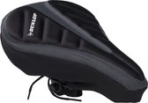 Dunlop Fietszadelhoes Gel - Hoes voor Fietszadel - Zadelcover - Fietsen zonder Zadelpijn - Gelzadel - Beschermt Zadel Slijtage - met Trekkoord voor Bevestiging - 28 x 20 CM - Zwart