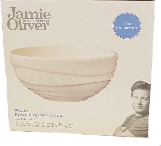 Jamie Oliver waves schaal kom bowl 13 cm creme ivory off white | bol.com