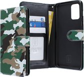 Samsung Galaxy S20+ Bookcase hoesje - CaseBoutique - Camouflage Groen - Kunstleer