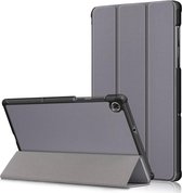 Tri-Fold Book Case met Wake/Sleep - Geschikt voor Lenovo Tab M10 FHD Plus Hoesje - Grijs